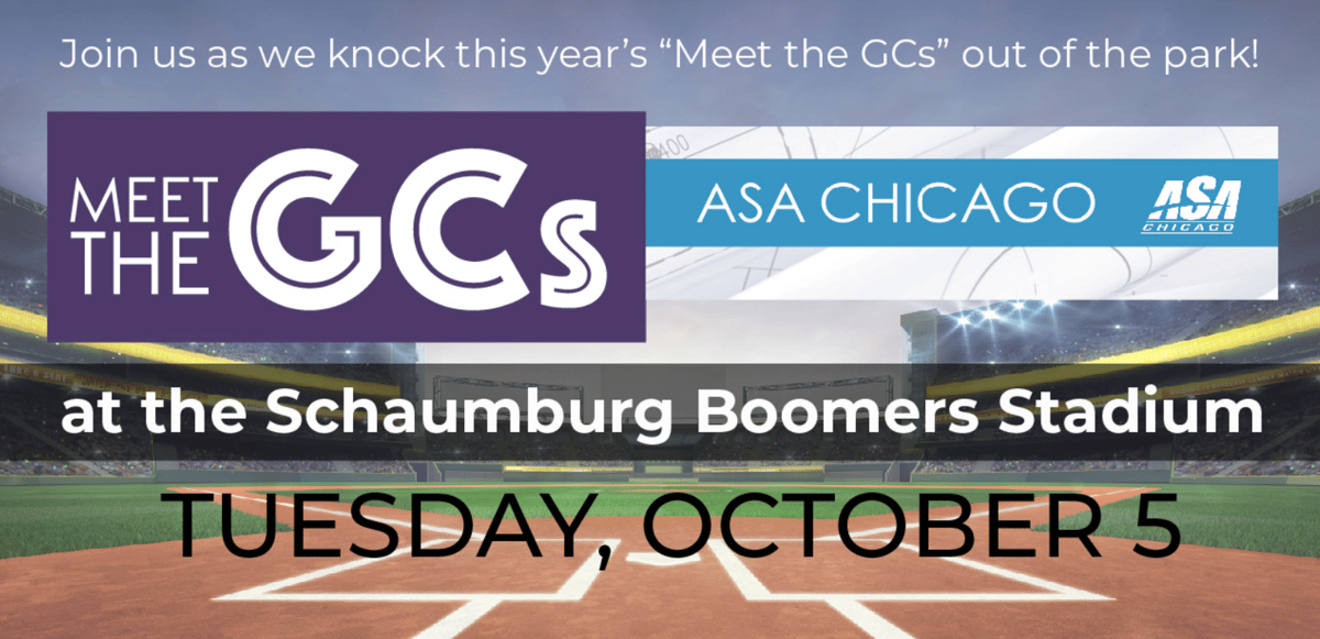 ASA Chicago Meet the GCs at Schaumburg Boomers Stadium ASA Chicago Meet the GCs at Schaumburg Boomers Stadium